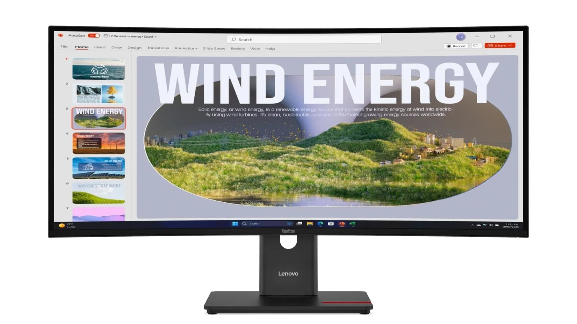 תמונה 1 של מסך מחשב Lenovo ThinkVision  34" 64AEGAT1IS