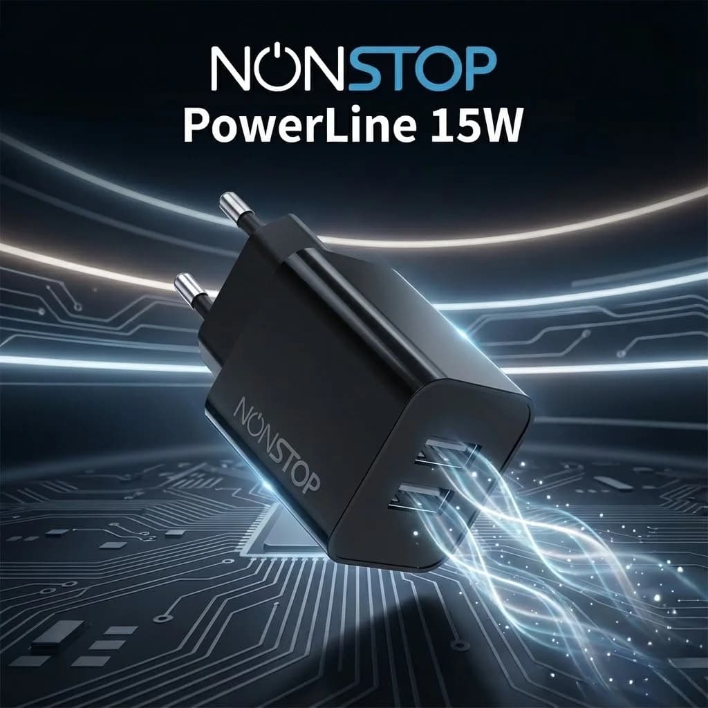 מטען קיר 2 יציאות NONTOP PowerLine 15W USB