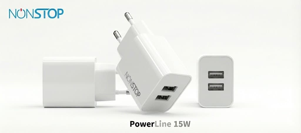 מטען קיר 2 יציאות NONTOP PowerLine 15W USB