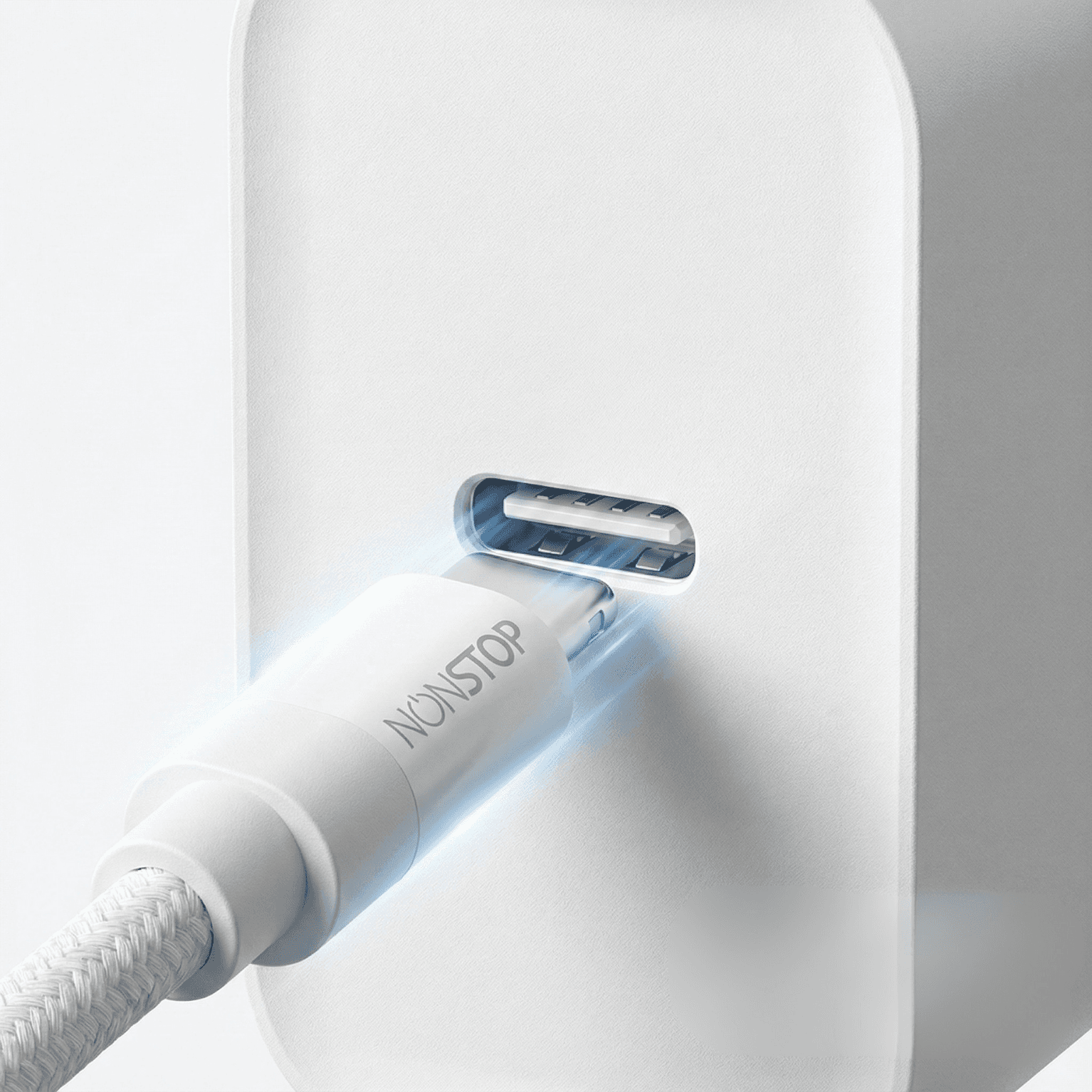 מטען קיר לבן NONSTOP PowerLine PD 20W+כבל USB-C