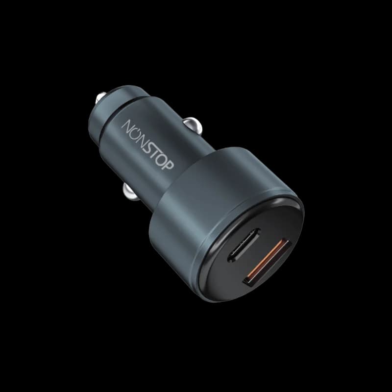 מטען רכב 2 יציאות NONSTOP PowerLine PD+QC 48W