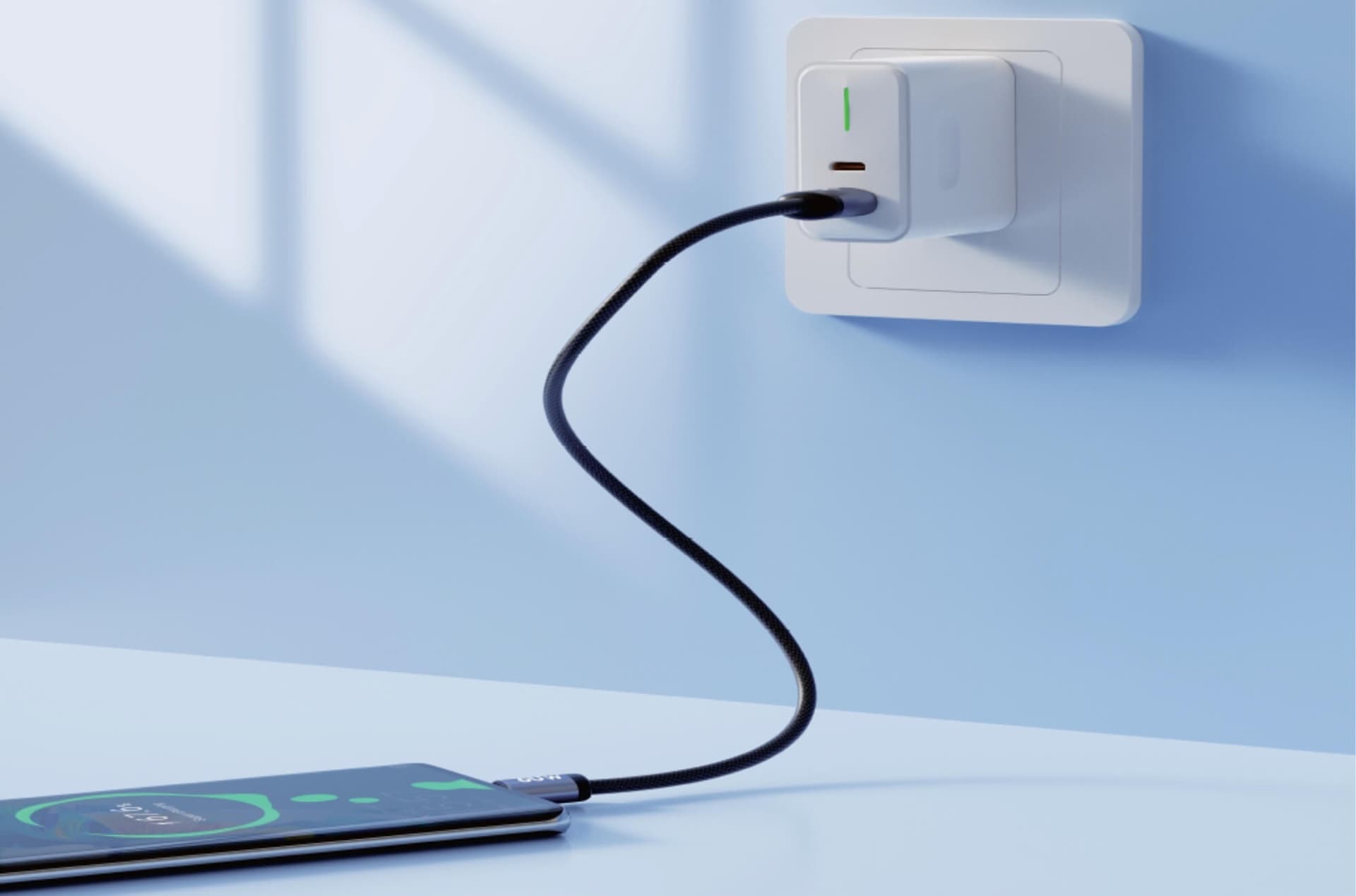 כבל טעינה וסנכרון NONSTOP PowerLine USB-A to USB-C 22.5W