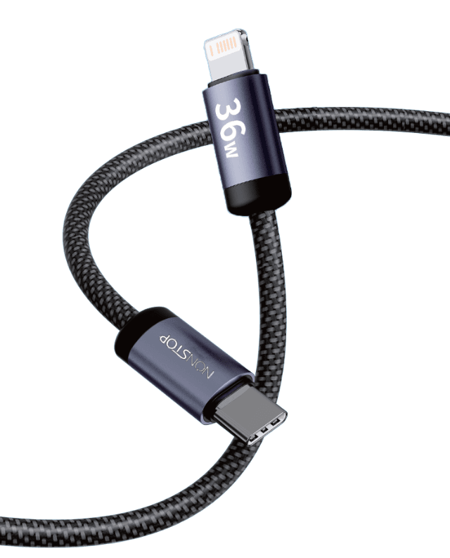 כבל טעינה וסנכרון NONSTOP PowerLine USB-C to Lightning 36W