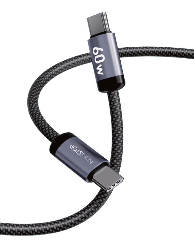 כבל טעינה וסנכרון NONSTOP PowerLine USB-C to USB-C 60W
