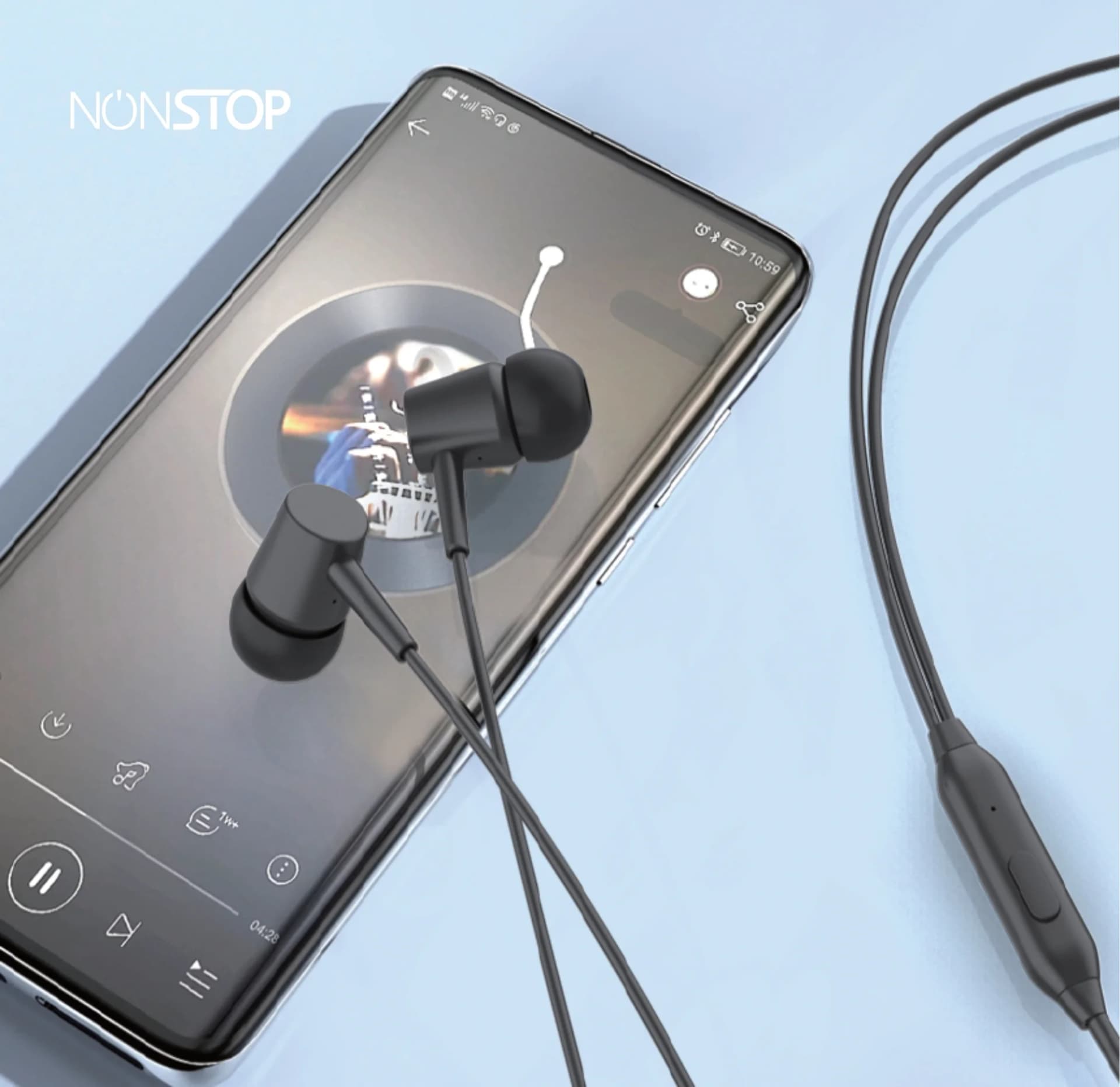 אוזניות חוטיות NONSTOP MonoxBUDS Black