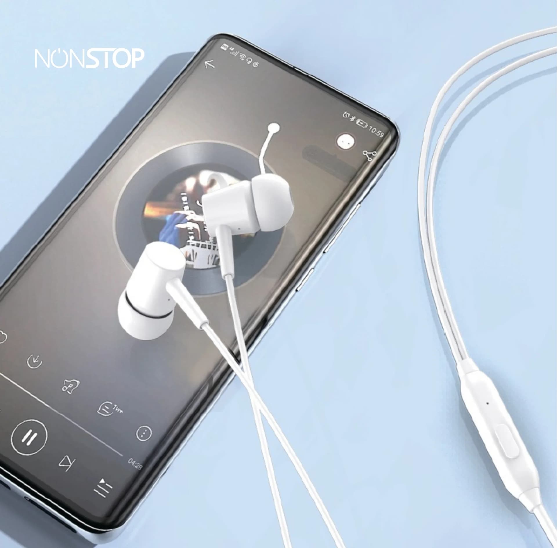 אוזניות חוטיות NONSTOP MonoxBUDS White