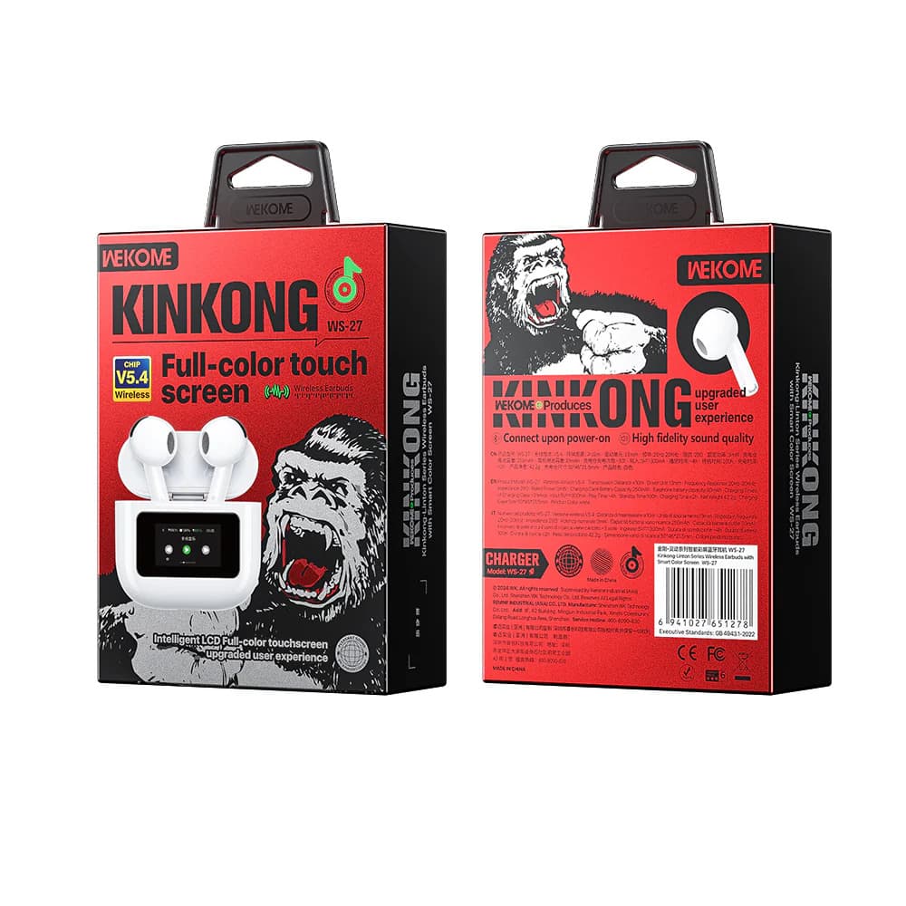 אוזניות אלחוטיות עם מסך צבעוני חכםWEKOME S20 KingKong
