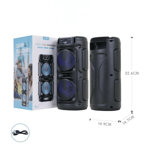 בידורית GTS-2152 10W עם מיקרופון חוטי 2X4 אינץ'