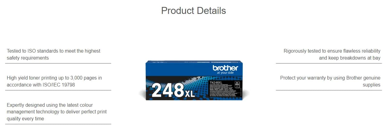 טונר שחור תואם Brother TN-248XLBK בראדר (3,000 דף)