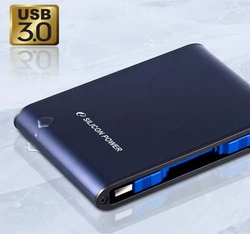 כונן קשיח חיצוני Silicon Power Armor A80 USB 3.2 SP010TBPHDA80S3B 1TB מוגן IPX7 (כחול)