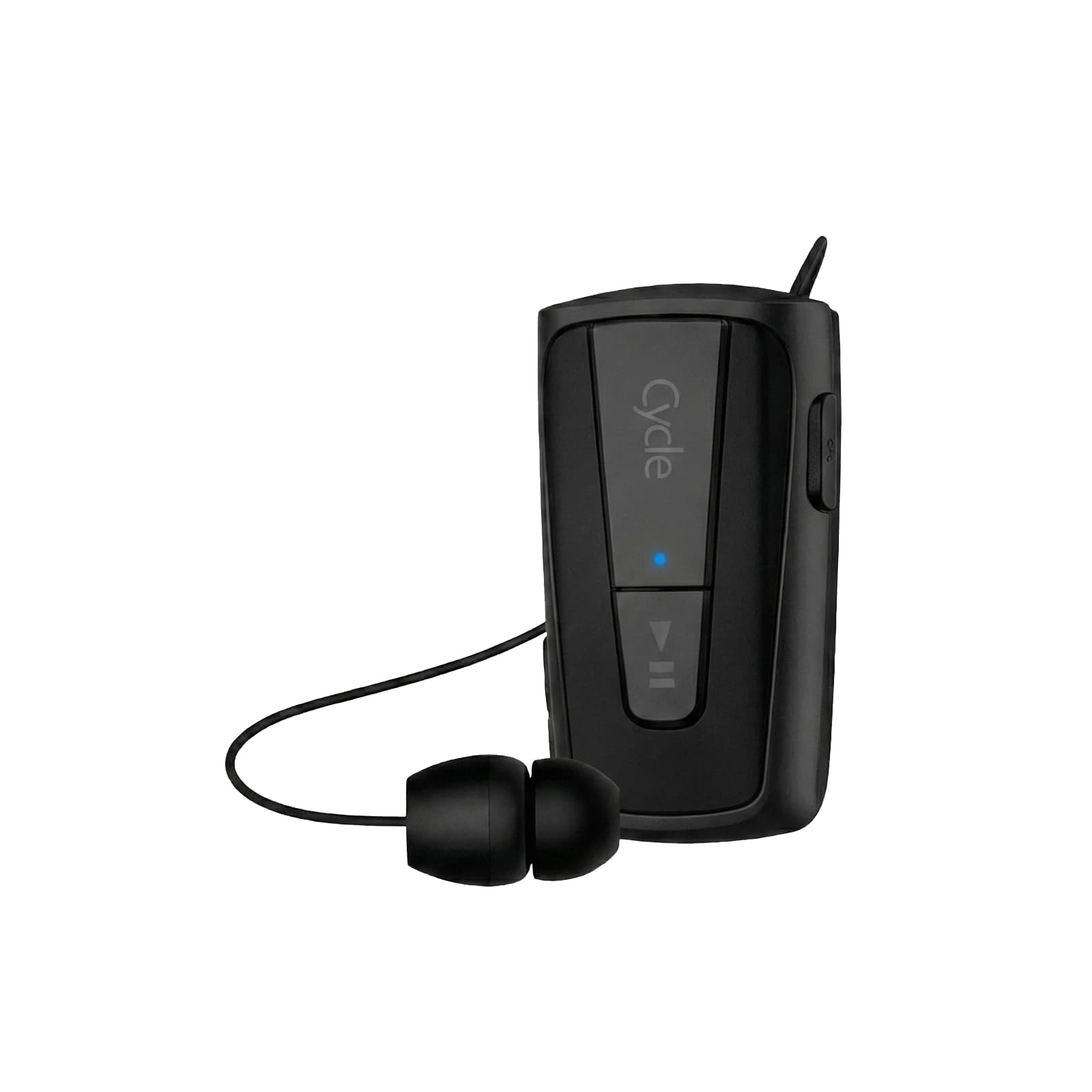 אוזניית בלוטוס נשלפת עם קליפס ורטט Cycle Flex - צבע כסוף