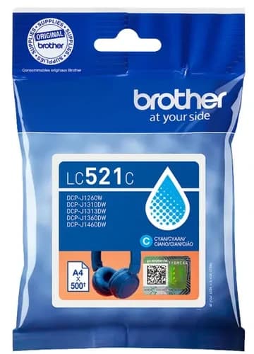 דיו כחול מקורי Brother LC-521C בראדר (500 דף)