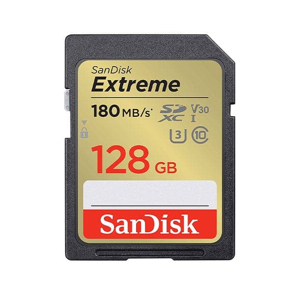 כרטיס SanDisk SD Extreme PRO 128GB UHS-I 4K 180MB/s