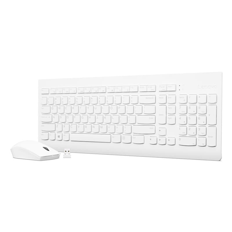 סט מקלדת ועכבר אלחוטי Lenovo 510 Wireless GX30W75337 בצבע לבן