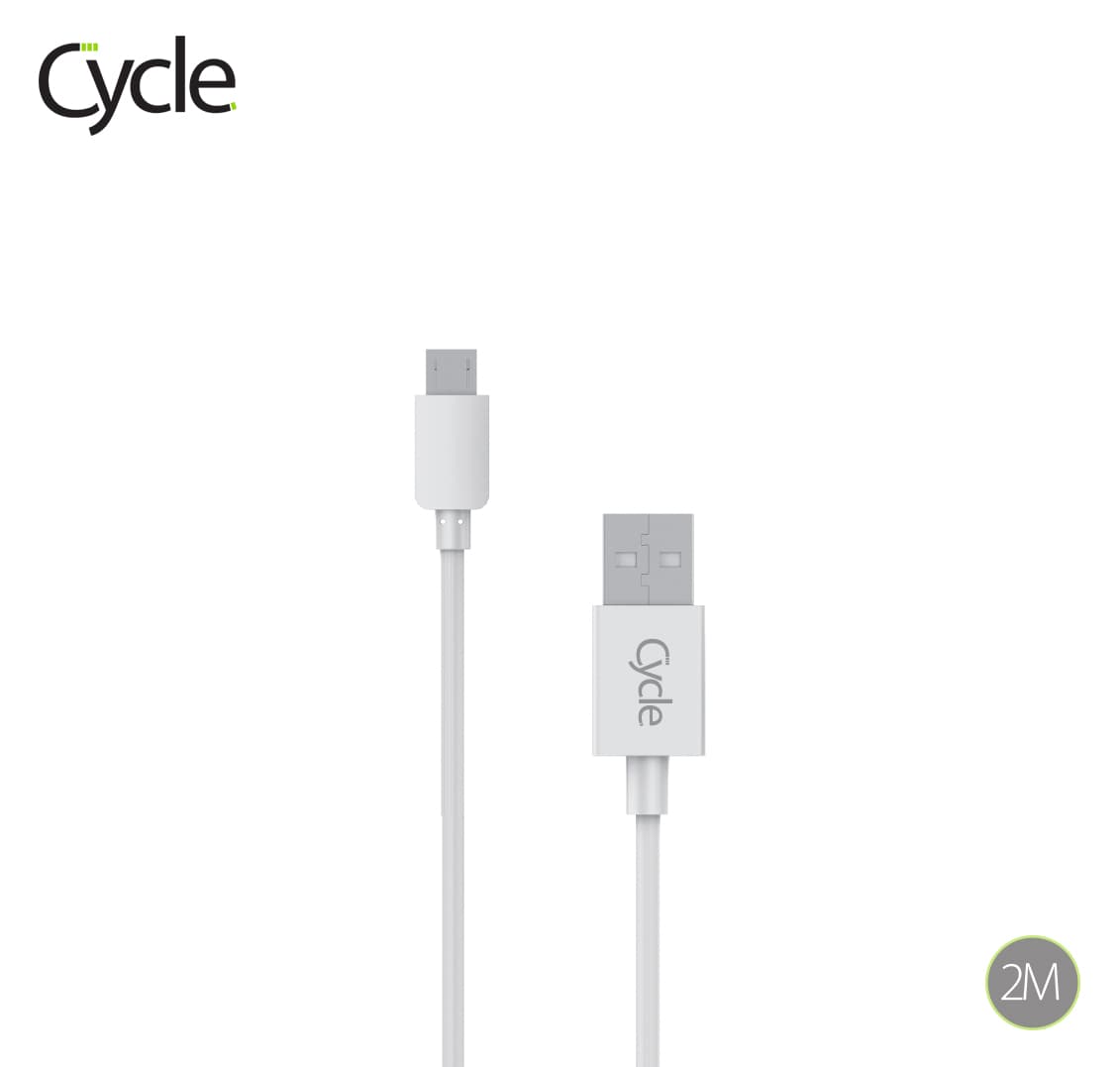 כבל טעינה והעברת נתונים חיבור מיקרו Cycle CY-M2 Micro באורך 2 מטר