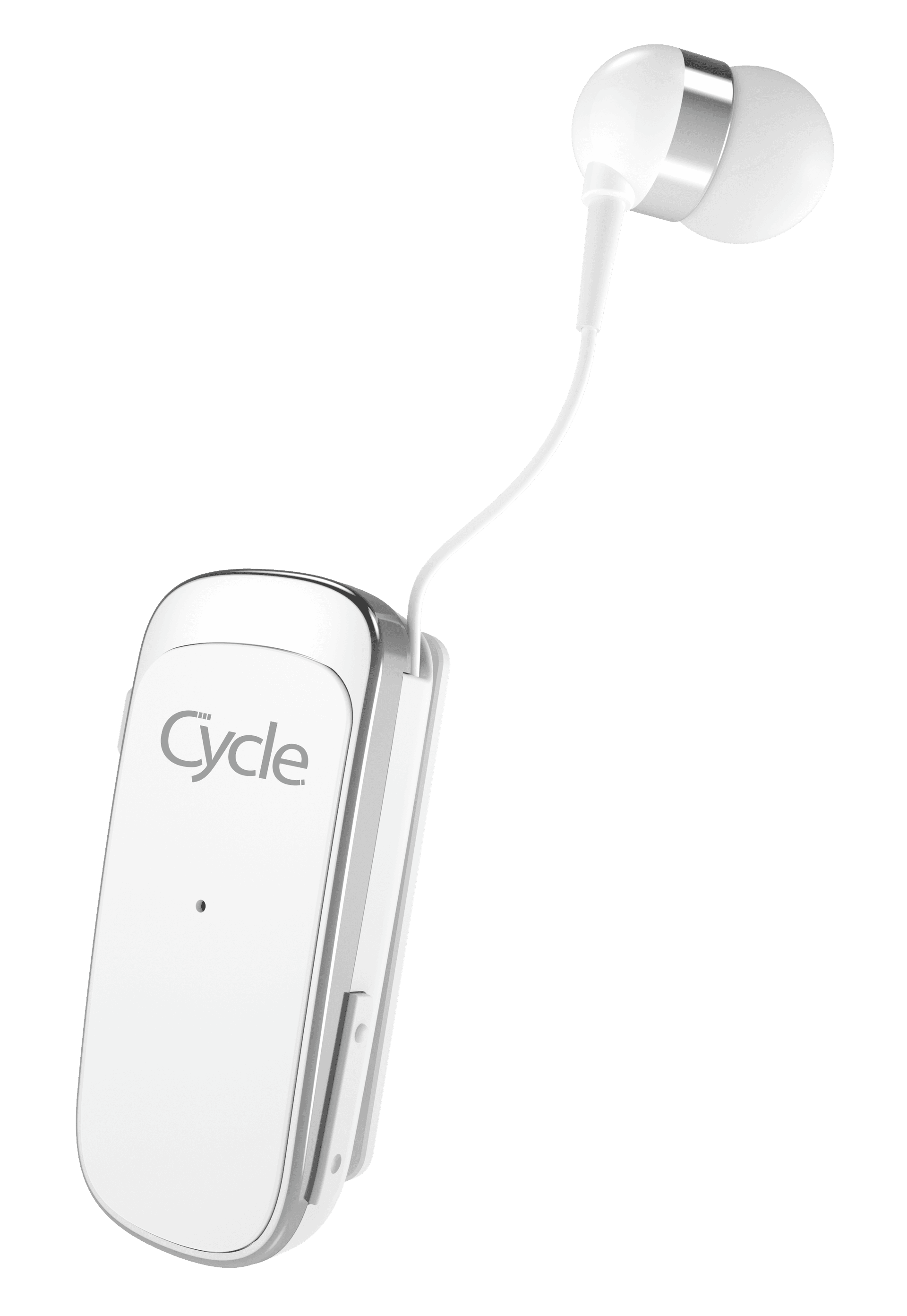 אוזניה אלחוטית Cycle Collar עם חוט נשלף - צבע לבן