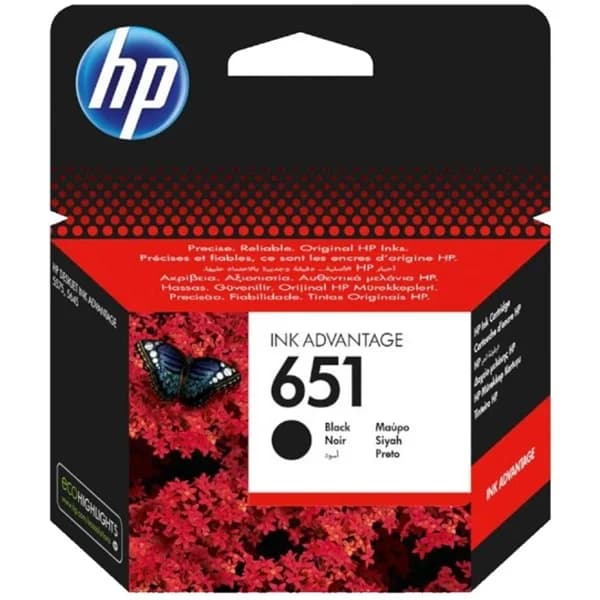 דיו שחור מקורי HP 651 C2P10AE (הספק 600 דף)