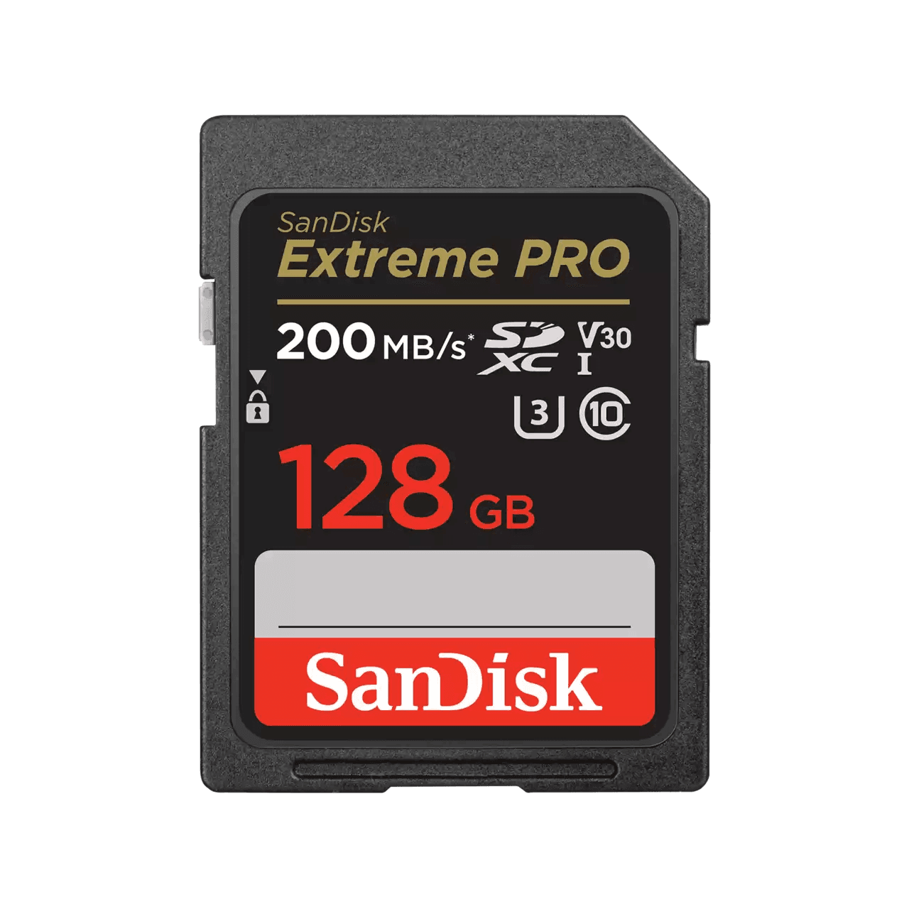 כרטיס זיכרון SanDisk Extreme Pro SDXC SDSDXXD-128G SD 200MB/s Class 10 U3 V30 נפח 128GB