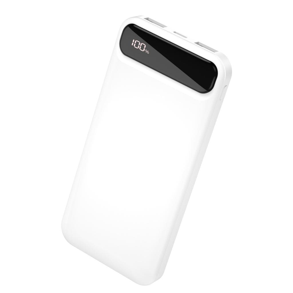 מטען נייד עם צג XO PR135 10,000mAh לבן