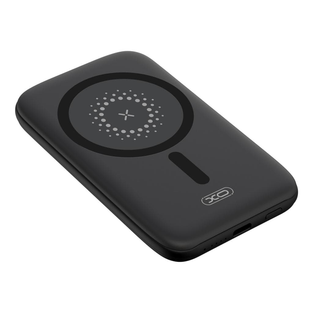 מטען נייד אלחוטי 5,000mAh-PD 20W סוללת גיבוי MagSafe XO-שחור