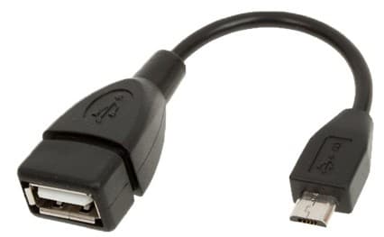 כבל מתאם USB נקבה ל-Micro USB זכר באורך 0.12 מטר (תומך OTG)