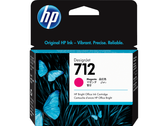 דיו אדום מקורי HP 712 3ED68A כמות 29 מ"ל