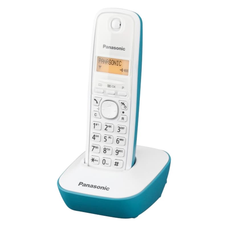 טלפון אלחוטי Panasonic KXTG1611 פנסוניק - צבע כחול/לבן