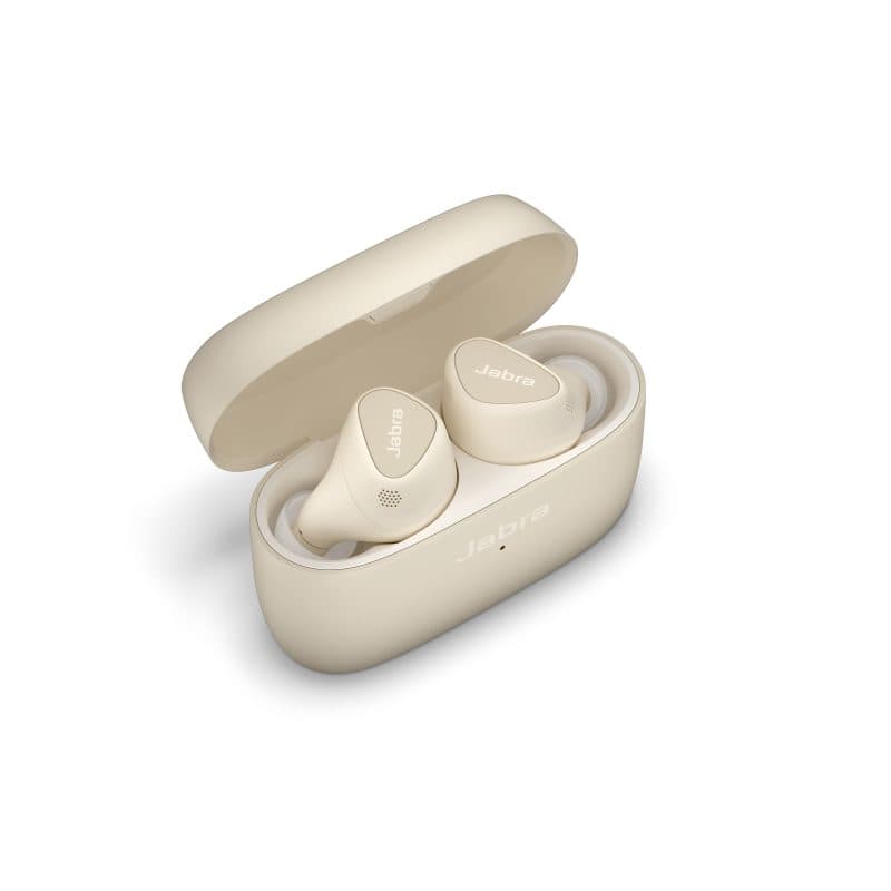 אוזניות אלחוטיות Jabra Elite 5 TWS יבואן רשמי - צבע בז'