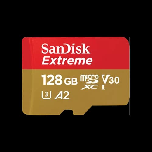 כרטיס זיכרון SanDisk Extreme microSDXC SDSQXAA-128G-GN6GN A2 V30 נפח 128GB