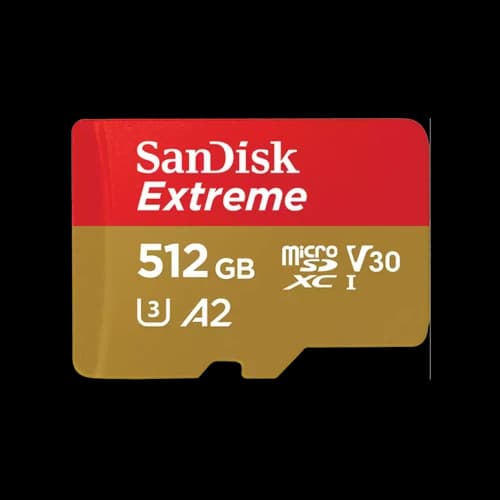כרטיס זיכרון SanDisk Extreme microSDXC SDSQXAV-512G-GN6MN A2 V30 נפח 512GB