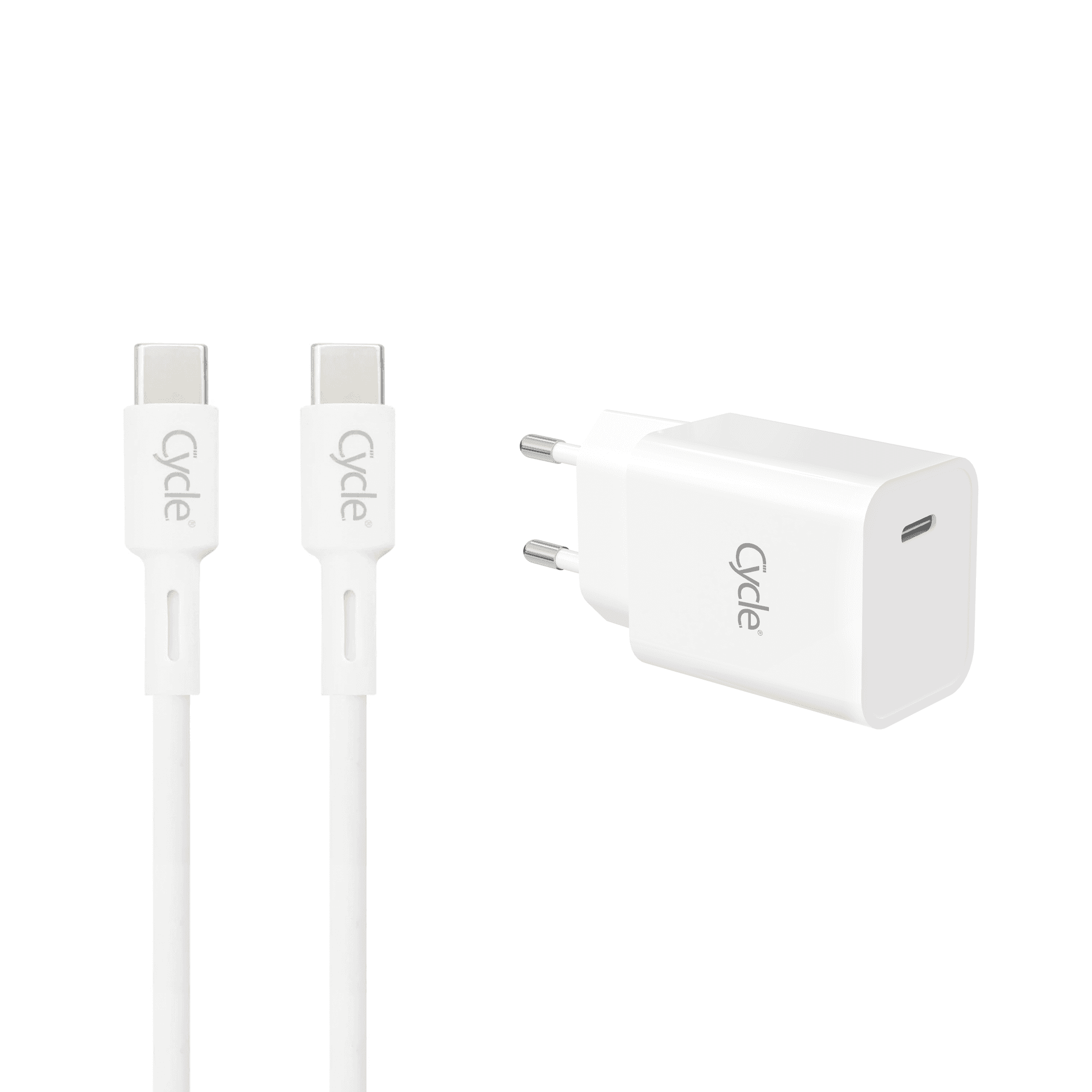 מטען קיר מהיר PD 30W עם יציאת PD + כבל Type-C מבית Cycle