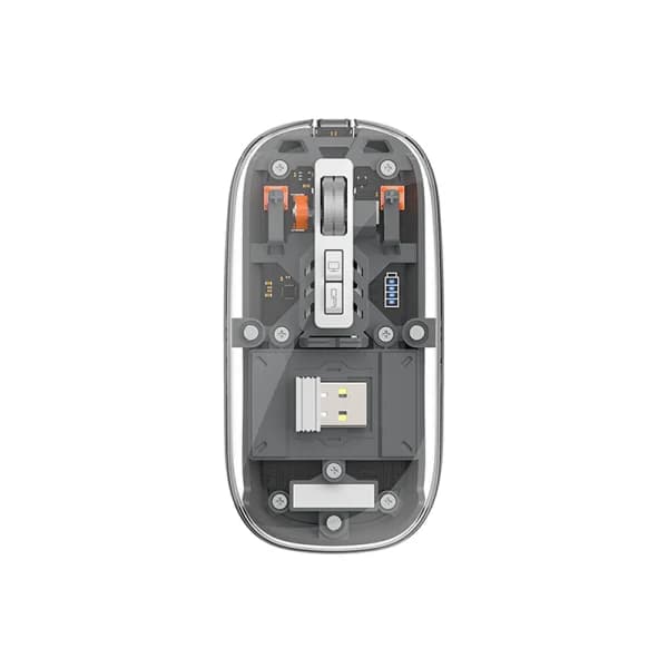 עכבר אלחוטי + בלוטוס WIWU WM105 שקוף אפור