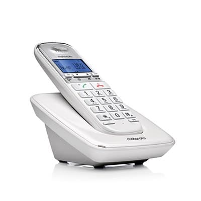טלפון אלחוטי בעברית כולל דיבורית MOTOROLA S3001 -לבן