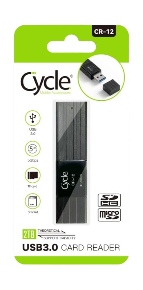 קורא כרטיסים Cycle CY-CR12 חיבור USB 3.0 מהיר