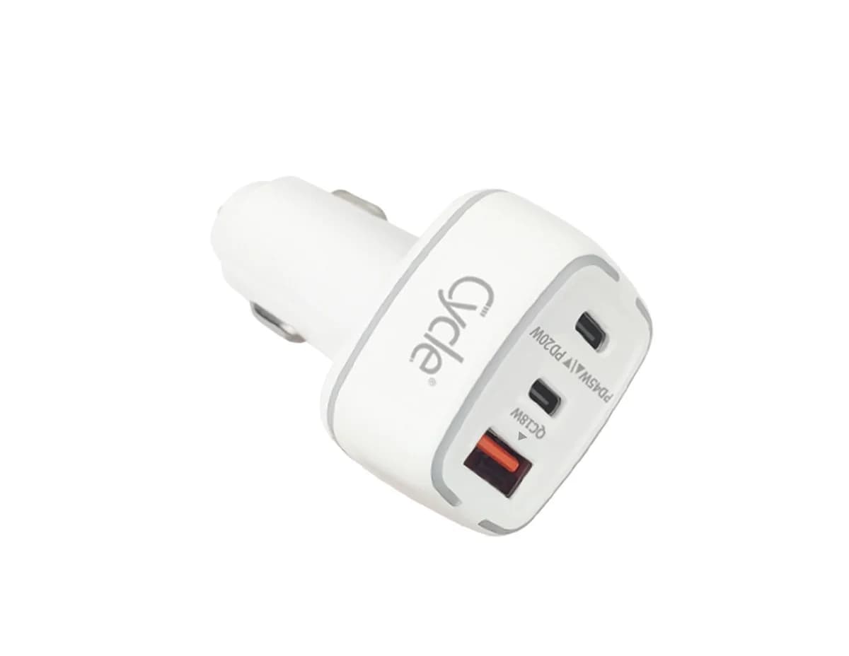 מטען לטלפון לרכב QC PD 65W טעינה מהירה עם 2 יציאות USB-C ויציאת USB-A מבית CYCLE