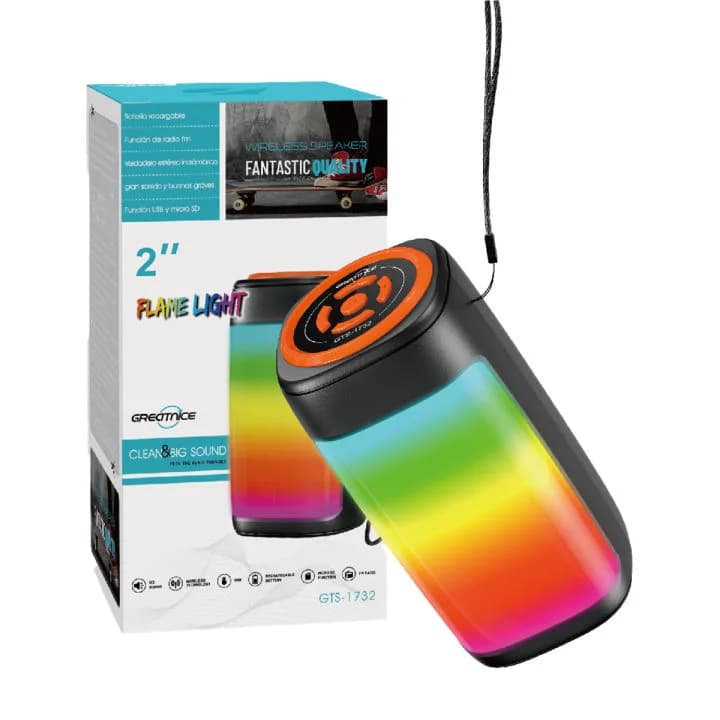 רמקול נייד GTS-1732 5W עם תאורת לד
