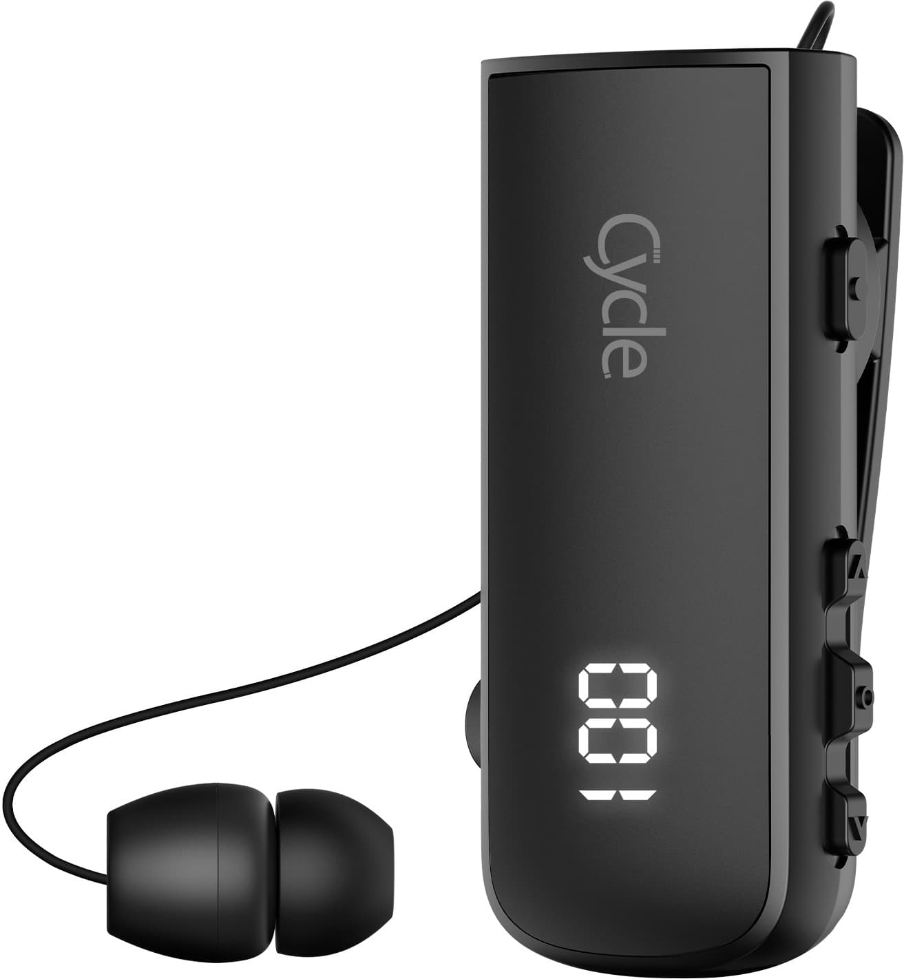 אוזניית Bluetooth חוט נשלף עם קליפס -Cycle Elite BLACK