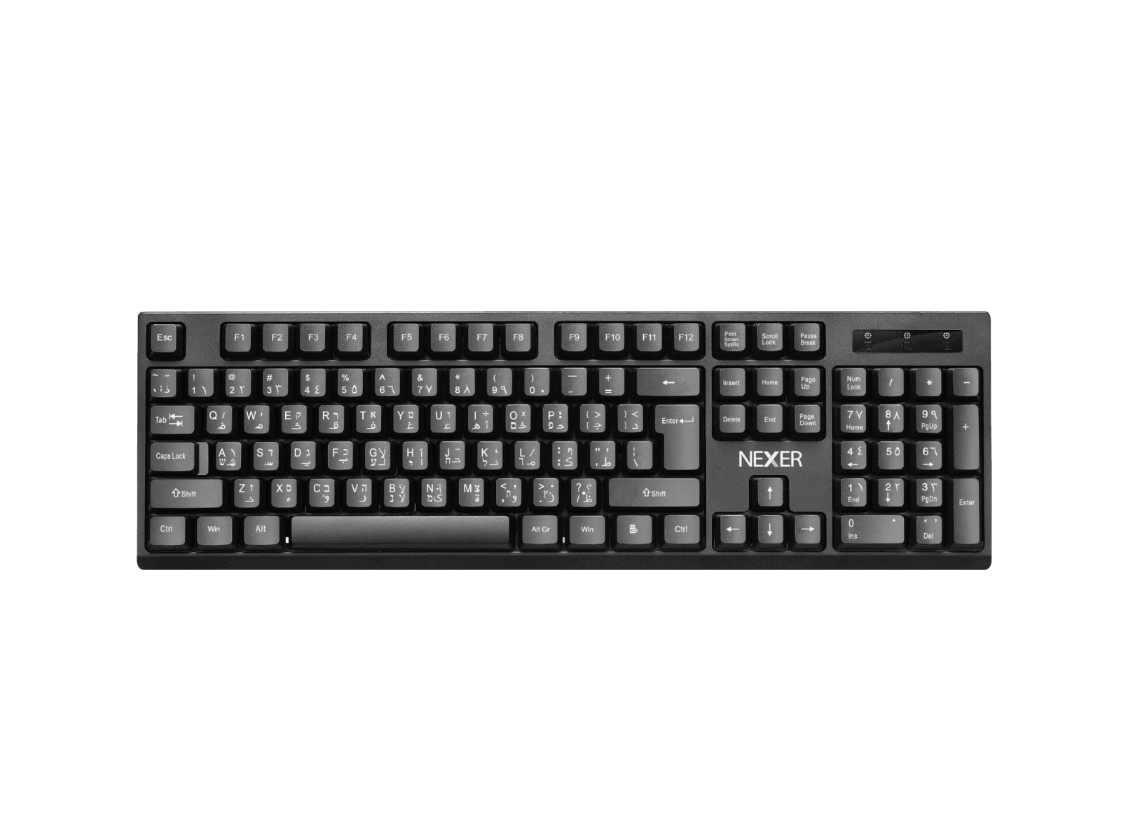 מקלדת חוטית עברית/ אנגלית/ ערבית- NEXER KB600