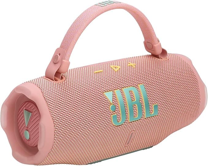 רמקול נייד JBL Charge 6 ורוד - שנת אחריות ע"י היבואן הרשמי