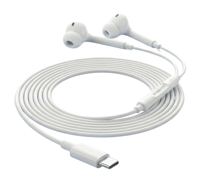 אוזניות כפתור חוטיות NONSTOP HearGo Soft USB-C
