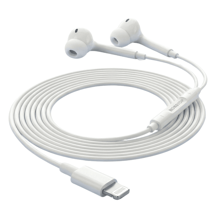 אוזניות כפתור חוטיות NONSTOP HearGo Soft Lightning