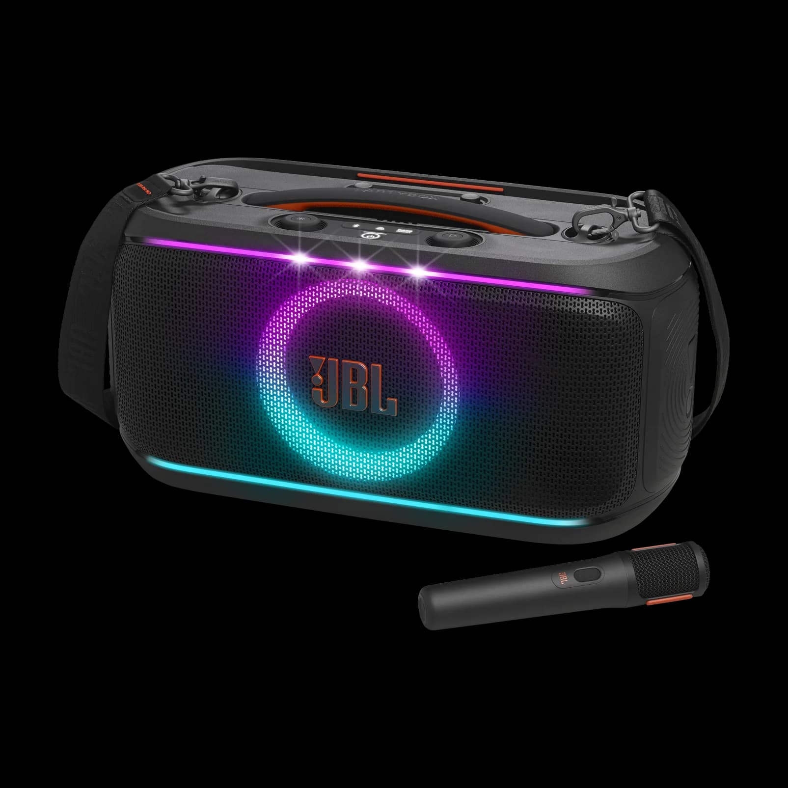 רמקול נייד + מיק` אלחוטי JBL PartyBox On The Go 2 (יבואן רשמי)