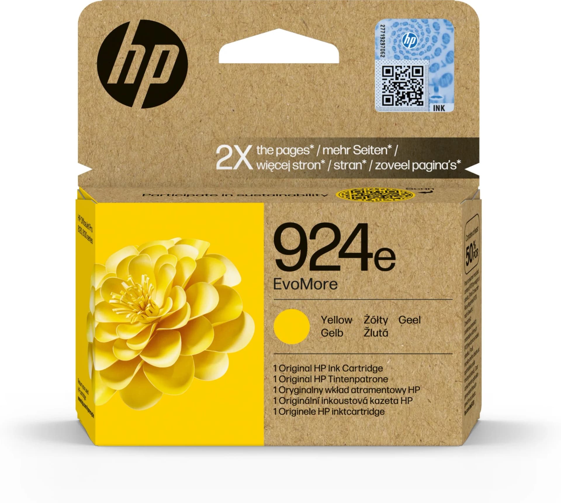 ראש דיו צהוב תואם HP 924e 4K0U9NE (הספק 800 דף)