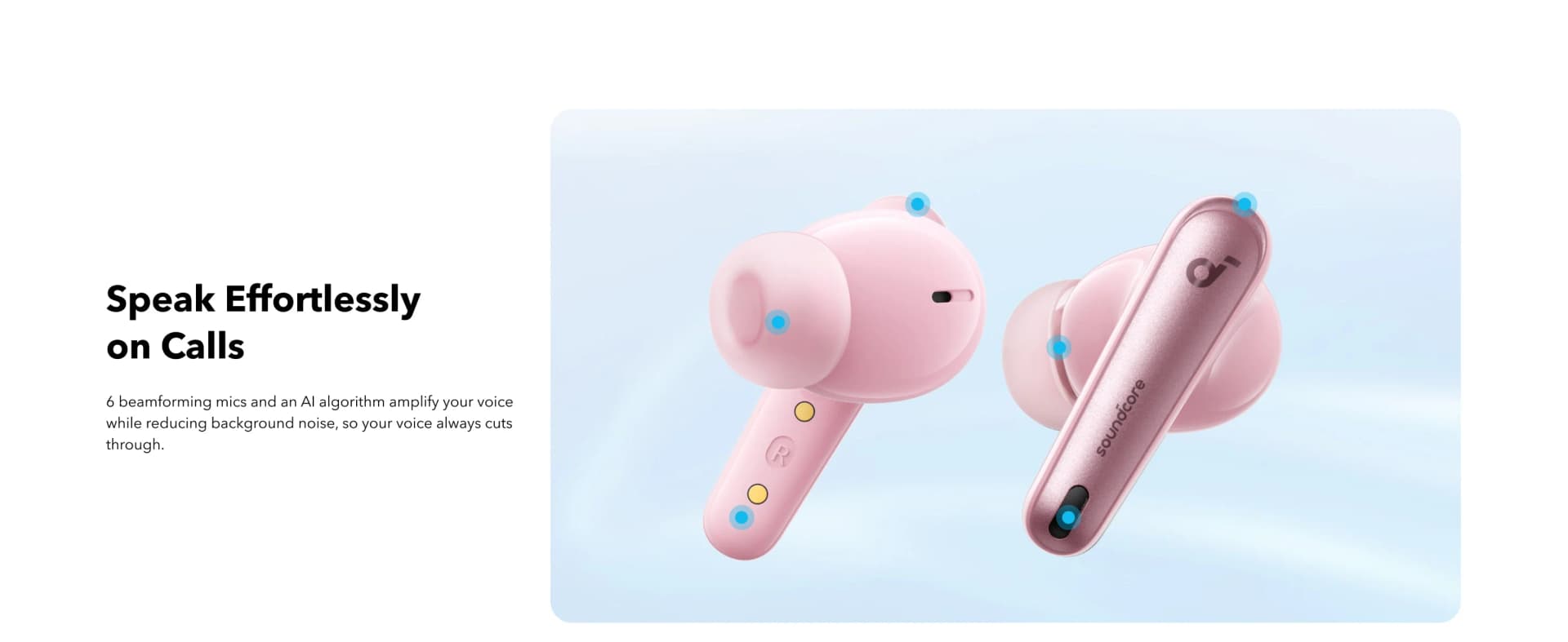 אוזניות אלחוטיות Anker Soundcore Liberty 4 NC True Wireless אנקר (תכלת)